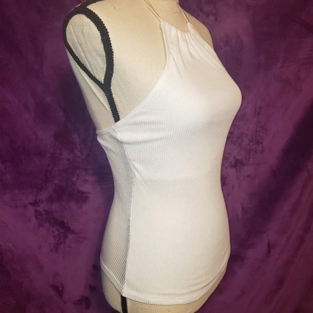 NWOT Laundry by Shelli Segal Women's Sleeveless Halter Top White Small S - Picture 2 of 4